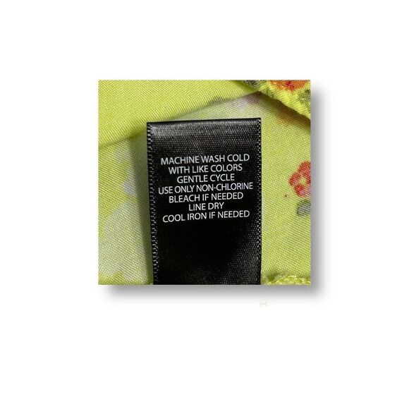 Torrid 2X Lime Green Floral Tank Top Smocked Babydoll Cami Boho Challis Summer - Picture 7 of 9